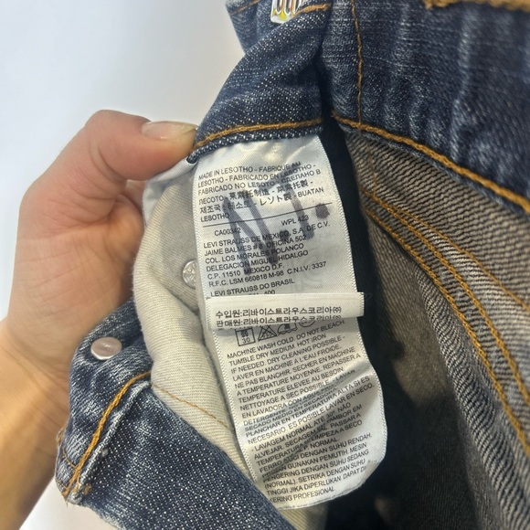 Levi's 505 Straight Leg Mid Rise Medium Wash Jeans 30W 32L - Picture 11 of 16
